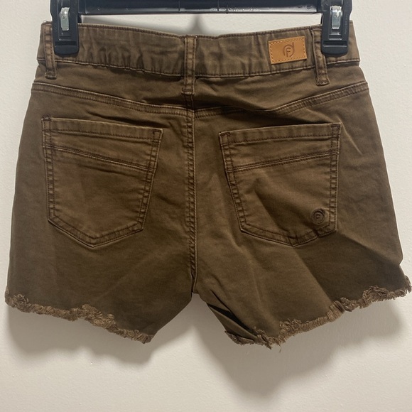Denim Fueled Olive Green Denim Shorts - Picture 3 of 6